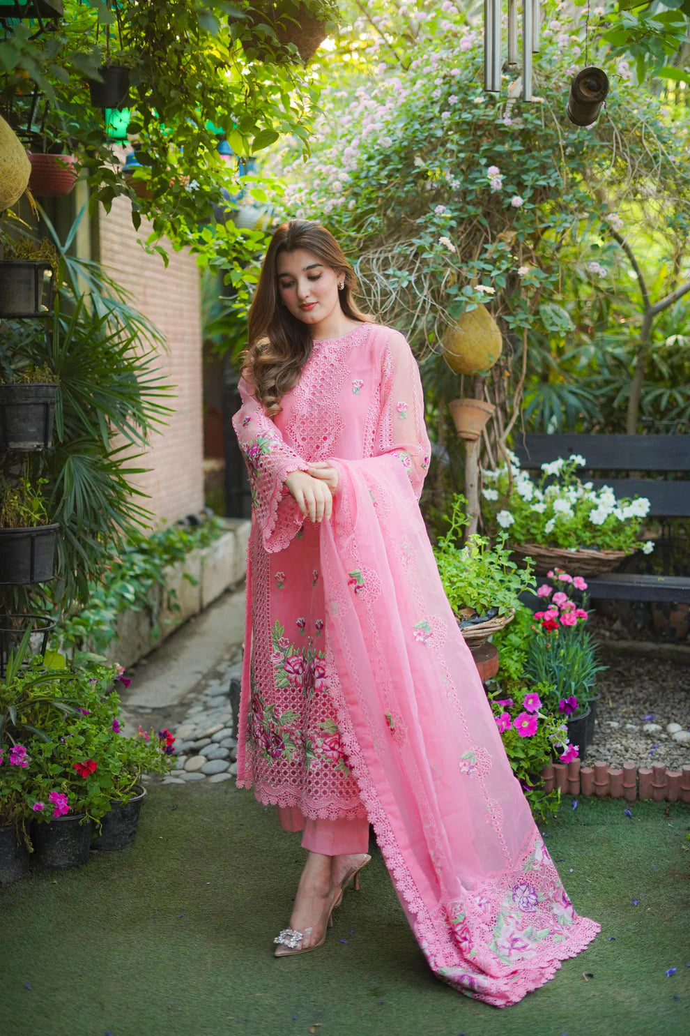 ANEELA Tea Pink Soft Organza (AY0005)